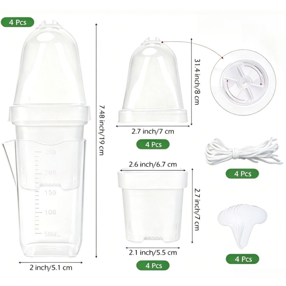 Humidity Dome Kit - Selbstbewässerndes Anzuchtset mit Feuchtigkeitskuppel und seitlichem